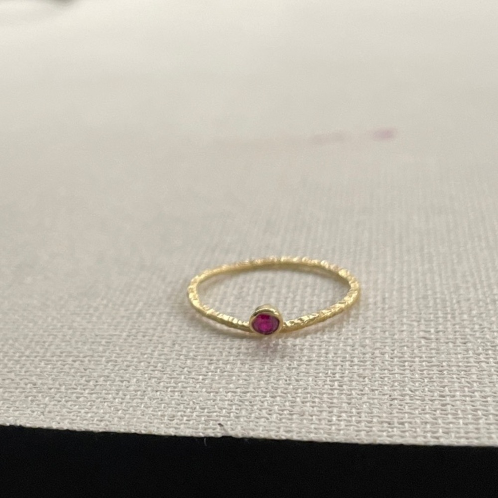 Gold Ring with Ruby Gemstone